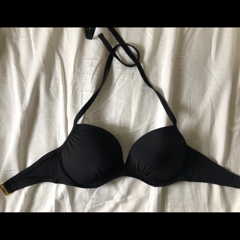 Black bikini halter top